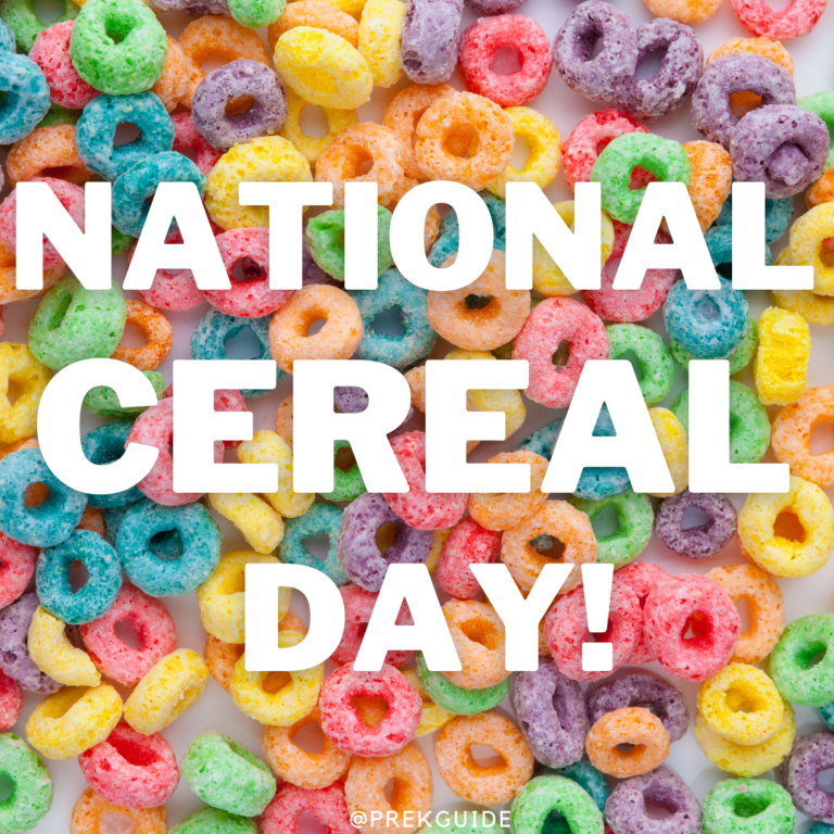 National Cereal Day in Pre-K